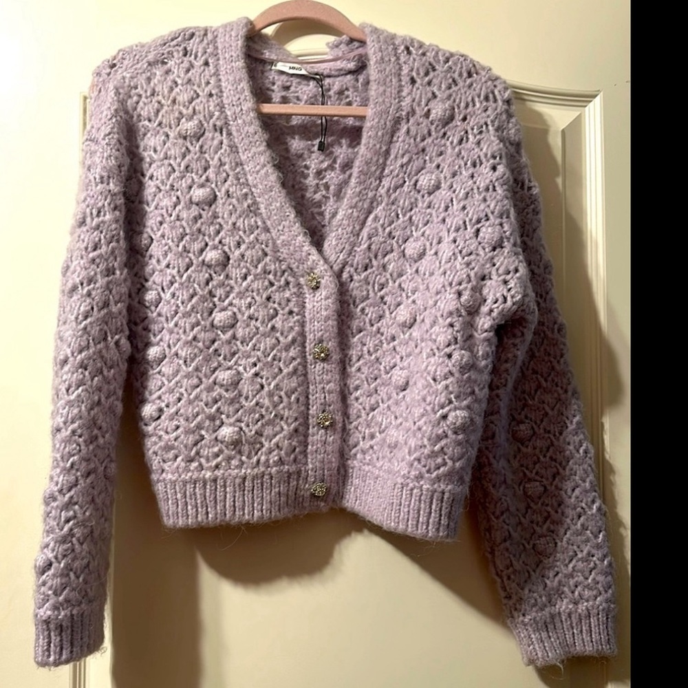 MNG lilac cardigan